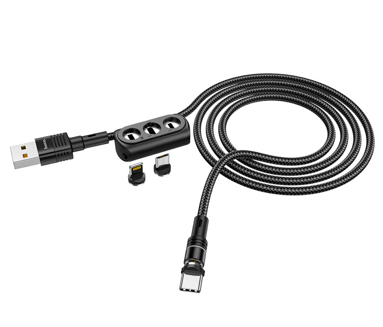 Cable HOCO Multifuncional Sunway 3 en 1 (Lightning / Micro / Type-C)